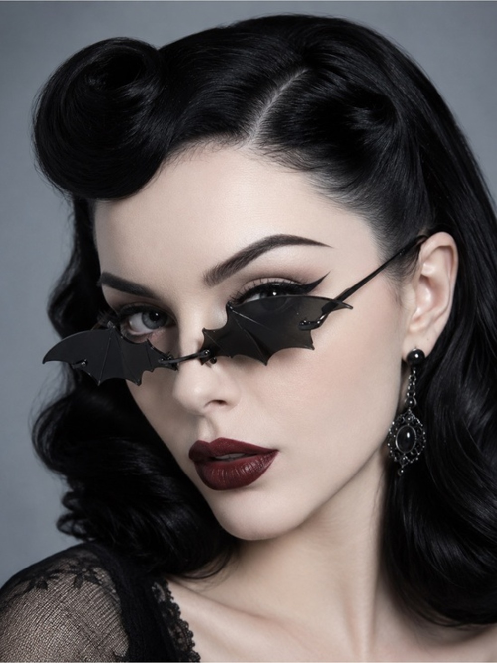 Halloween Bat Wings Costume Glasses - Picture 2 of 9